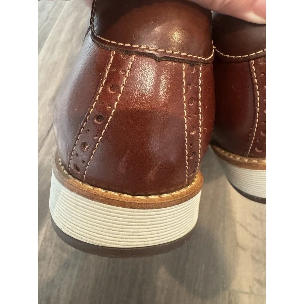 Johnston & Murphy Martell Penny Loafers 9.5 M Mahogany Brown Leather 27-3114